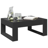 Coffee Table with Infinity LED Black 70x53x30 cm 847631