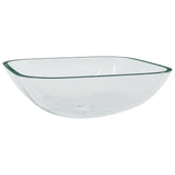 Basin Glass 42x42x14 cm Transparent 345236