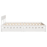 Bed Frame without Mattress White 120x200 cm Solid Wood Pine 3301513