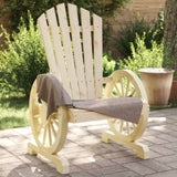Garden Adirondack Chair Set of 4 Natural Wood Solid fir wood 3207117