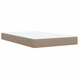 Box Spring Bed with Mattress Cappuccino 120x200 cm Faux Leather 3286119