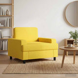 Armchair Light Yellow Fabric 42043463