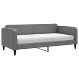 Daybed with Mattress Dark Grey 90x190 cm Fabric 3196884