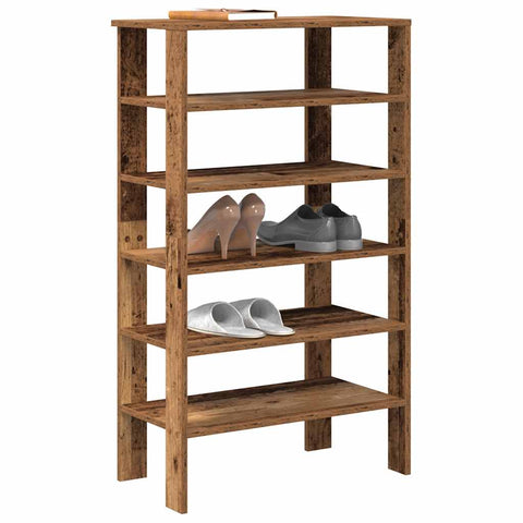 ZNTS Shoe Rack Old Wood 61x32x105 cm Engineered Wood 859867