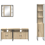 Bathroom Furniture Set 4 pcs Sonoma Oak Engineered Wood 3399393