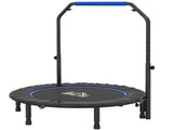 45" Foldable Mini Fitness Trampoline, with Adjustable Foam Handle, Blue T3398P349137