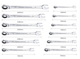 12PCS 72 Tooth Ratchet Spanner Set 8-19MM Fixed Head Combination Wrench Set Tool 80326408