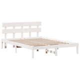 Bed Frame with Headboard Brown 140 x 200 cm Solid Pine wood 872162