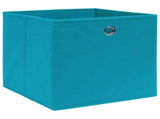 Storage Box Set of 10 Baby Blue Non-Woven Fabric 325233