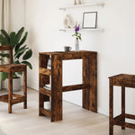 ZNTS Bar Table with Racks Smoked Oak 90x40x103.5 cm Engineered Wood 854377