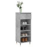Shoe Cabinet Concrete Grey 40x36x105 cm Engineered Wood 831456