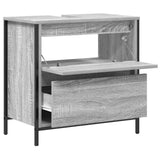 Bathroom Basin Cabinet with Drawers Grey Sonoma 60x34.5x60 cm 861885
