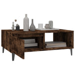 Coffee Table Smoked Oak 90x60x35 cm Engineered Wood 813173