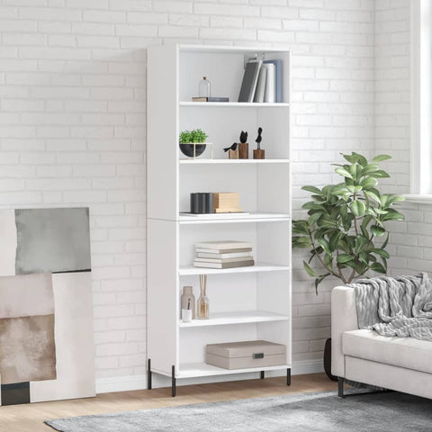 Highboard White 69.5x32.5x180 cm Engineered Wood 3189581