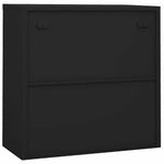 Office Cabinet with Sliding Door Anthracite 90x40x90 cm Steel 335953
