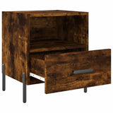 Bedside Cabinets 2 pcs Smoked Oak 40x35x47.5 cm Engineered Wood 827463