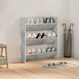 Wall Shoe Cabinet Concrete Grey 80x18x90 cm Engineered Wood 806785