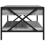 ZNTS Coffee Table with Infinity LED Grey Sonoma 90x50x38 cm 847710