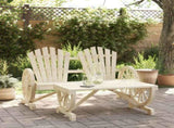 Garden Lounge Set Natural Wood Solid Fir Wood Medium Durable 365097
