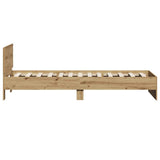Bed Frame Artisan Oak 90 x 200 cm Engineered Wood 871655