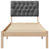 Bed Frame with Upholstered Headboard Brown 75 x 190 cm 878860