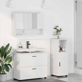 Bathroom Furniture Set 3 pcs White Engineered Wood and Metal 3393023