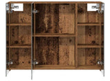 Bathroom Mirror Cabinet Old Wood 70 x 14.5 x 70 cm 889093