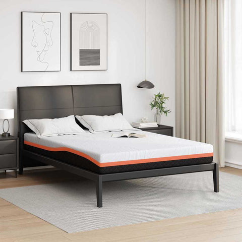 Mattress White and Grey 140 x 200 cm Gel Memory Foam 4106354