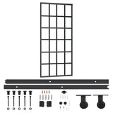 Sliding Door with Hardware Set ESG Glass&Aluminium 90x205 cm 3081965