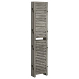 6-Panel Room Divider Grey 214x166 cm Solid Wood 338577