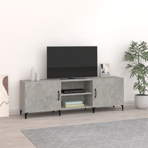 TV Cabinet Concrete Grey 150x30x50 cm Engineered Wood 812631