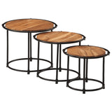 Nesting Tables 3 pcs Solid Wood Acacia 358931