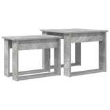 Coffee Table Set 2 pcs Concrete Grey Engineered Wood 8000127