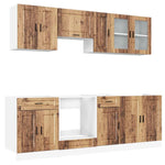 ZNTS 8 Piece Kitchen Cabinet Set Kalmar Old Wood Engineered Wood 3314849