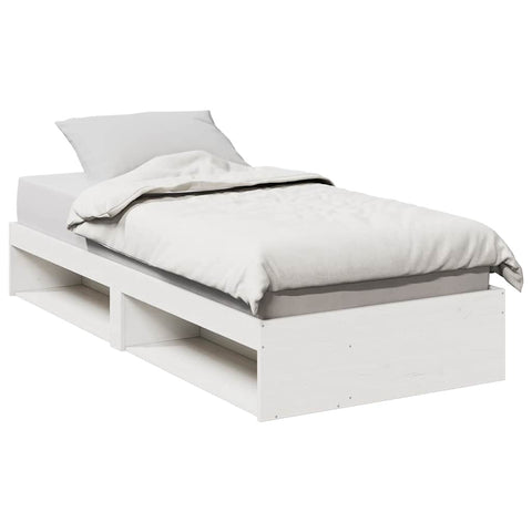 ZNTS Day Bed without Mattress White 90x190 cm Solid Wood Pine 859248