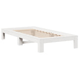 Bed Frame without Mattress White 90x200 cm Solid Wood Pine 3309009