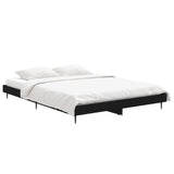 Bed Frame without Mattress Black 135x190 cm Double Engineered Wood 832286
