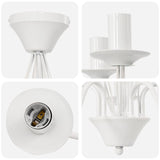 Chandelier E14 Metal White 52 x 47 cm 42053772