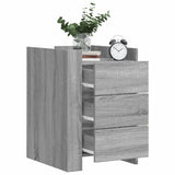 ZNTS Bedside Cabinet Grey Sonoma 45x50x65 cm Engineered Wood 848309