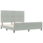 ZNTS Bed Frame Light Grey 180x200 cm Velvet 3344891