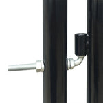 Black Single Door Fence Gate 100 x 150 cm 141685