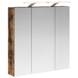 Bathroom Mirror Cabinet Smoked Oak 70 x 14.5 x 70 cm 889099