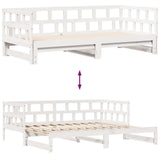 Daybed with Trundle and Drawers without Mattress White 90x200 cm 3302208