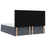 Ottoman Bed with Mattresses Dark Grey 180x200cm Velvet 3313488