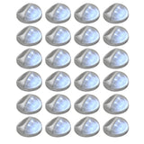 ZNTS Outdoor Solar Wall Lamps LED 24 pcs Round Silver 277140