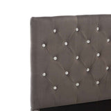 Bed Frame without Mattress Grey Fabric 120x200cm 286831