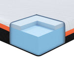 Mattress White and Grey 140 x 200 cm Gel Memory Foam 4106354