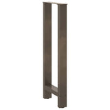 Bar Table Legs Natural Steel 2 pcs 40x cm Steel 4013339