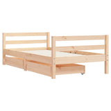 Kids Bed Frame with Drawers 80x160 cm Solid Wood Pine 834444