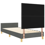 ZNTS Bed Frame Dark grey Engineered wood 90 x 190 cm 3344768
